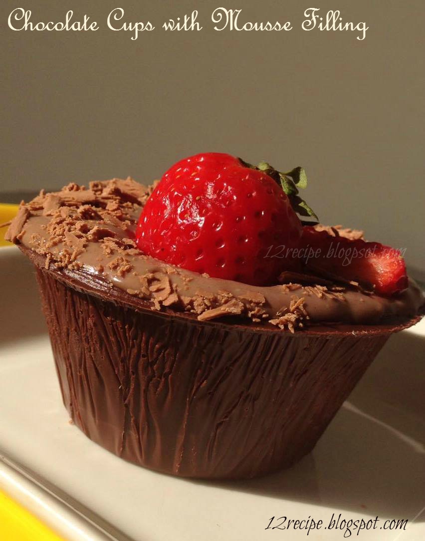 Chocolate Cups with Mousse Filling Recipe Book