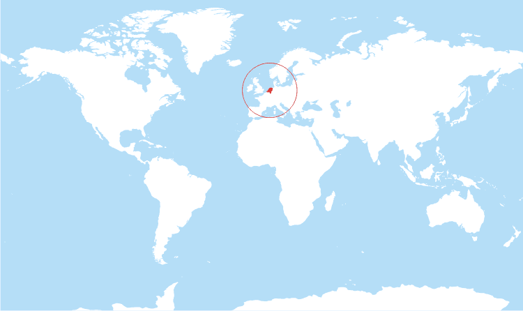 Vị trí Hà Lan trên bản đồ thế giới