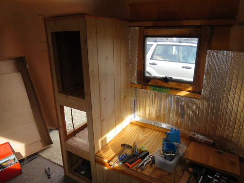 small trailer interior gutted