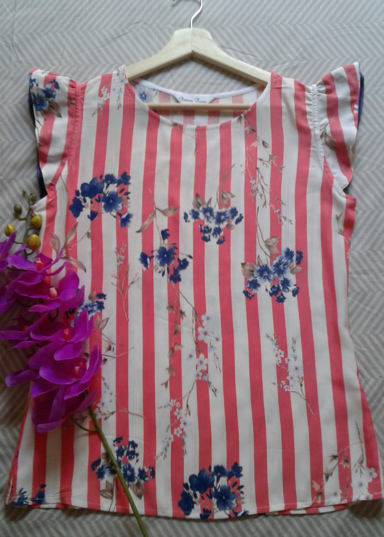 Blusón Cola De Pato En Chalis Estampado Talla Xl Blusón Cola De Pato En Chalis Estampado Talla Xl