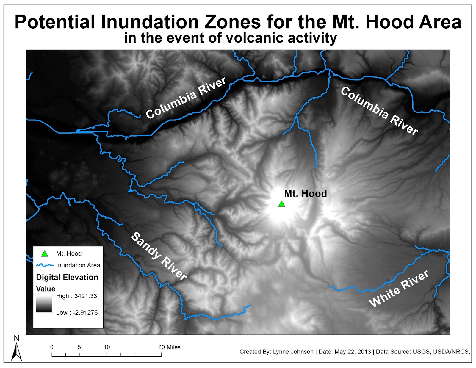 GIS Blog Applications in GIS, Lab 2 Lahars