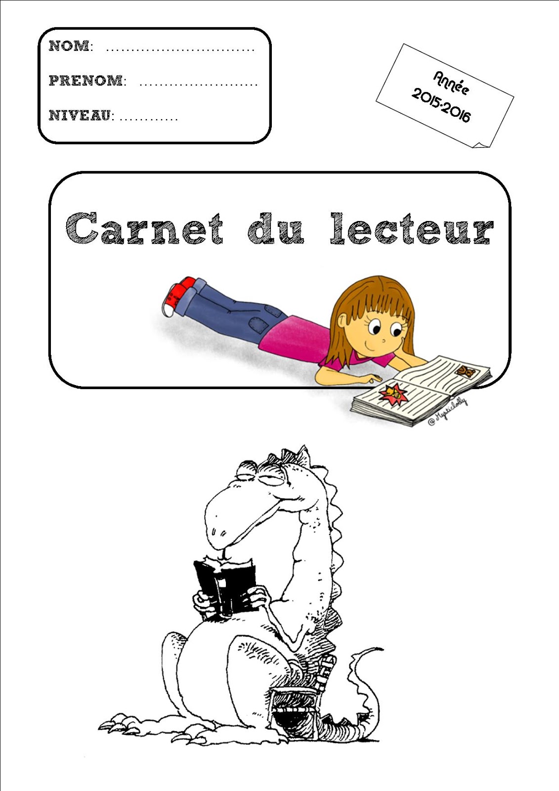 Carnet De Lecture Page De Garde Lycée La fourmilière de Minifourmi: Pages de garde des cahiers