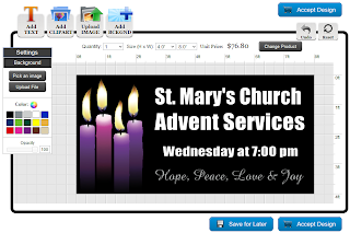 Advent Banner Template in the Online Designer