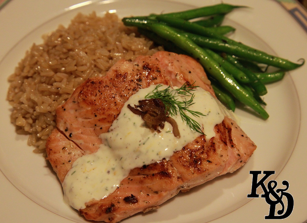 Klein and Dine Salmon Fillet with Creme Fraiche, Dill and Citrus Sauce