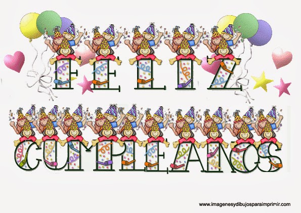 Letras de Cumpleaños para imprimir ~ Dibujos para Niños