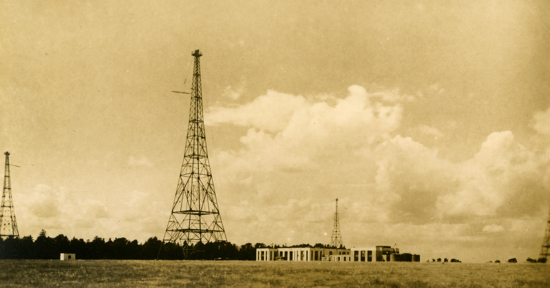 Photograph of the BBC's Brookmans Park Transmitting Station 1930s Image courtesy of Peter Miller collection