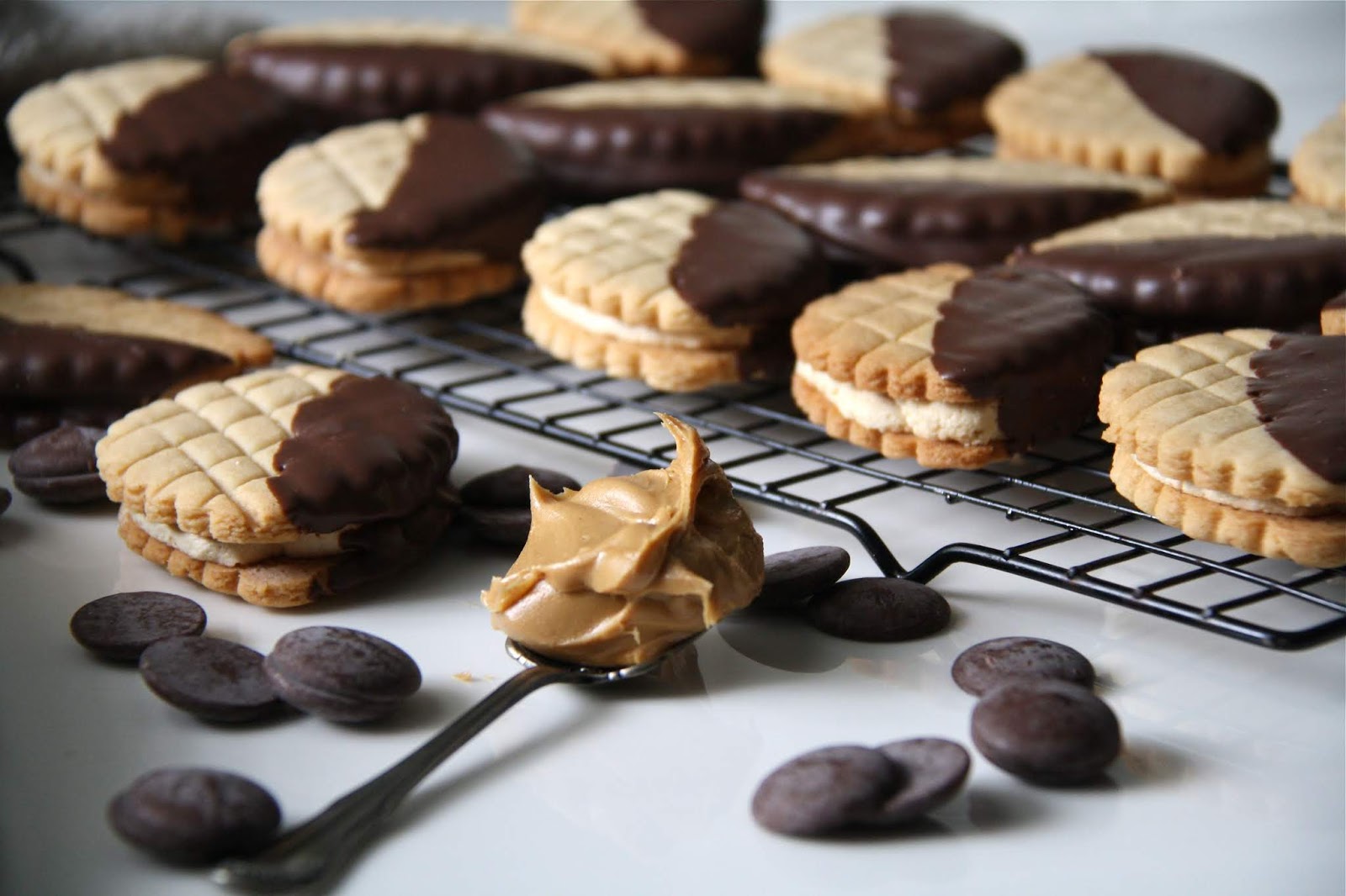 salted sugared spiced™ Chocolate Dipped Nutter Butter Cookies