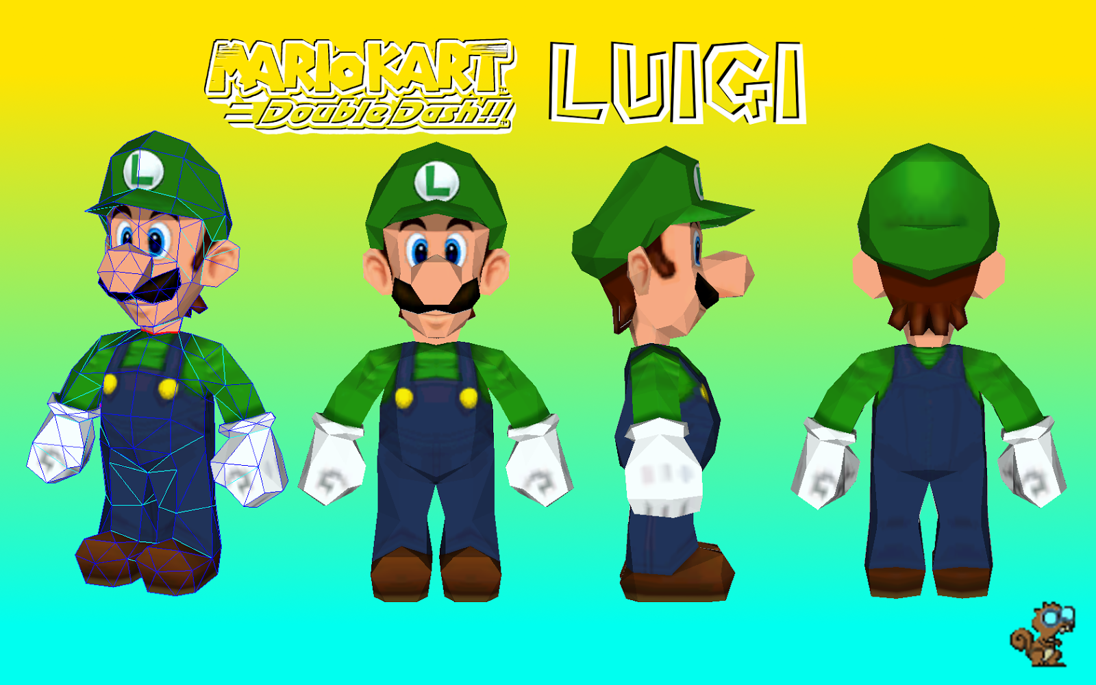 Double Dash Luigi Paper Model