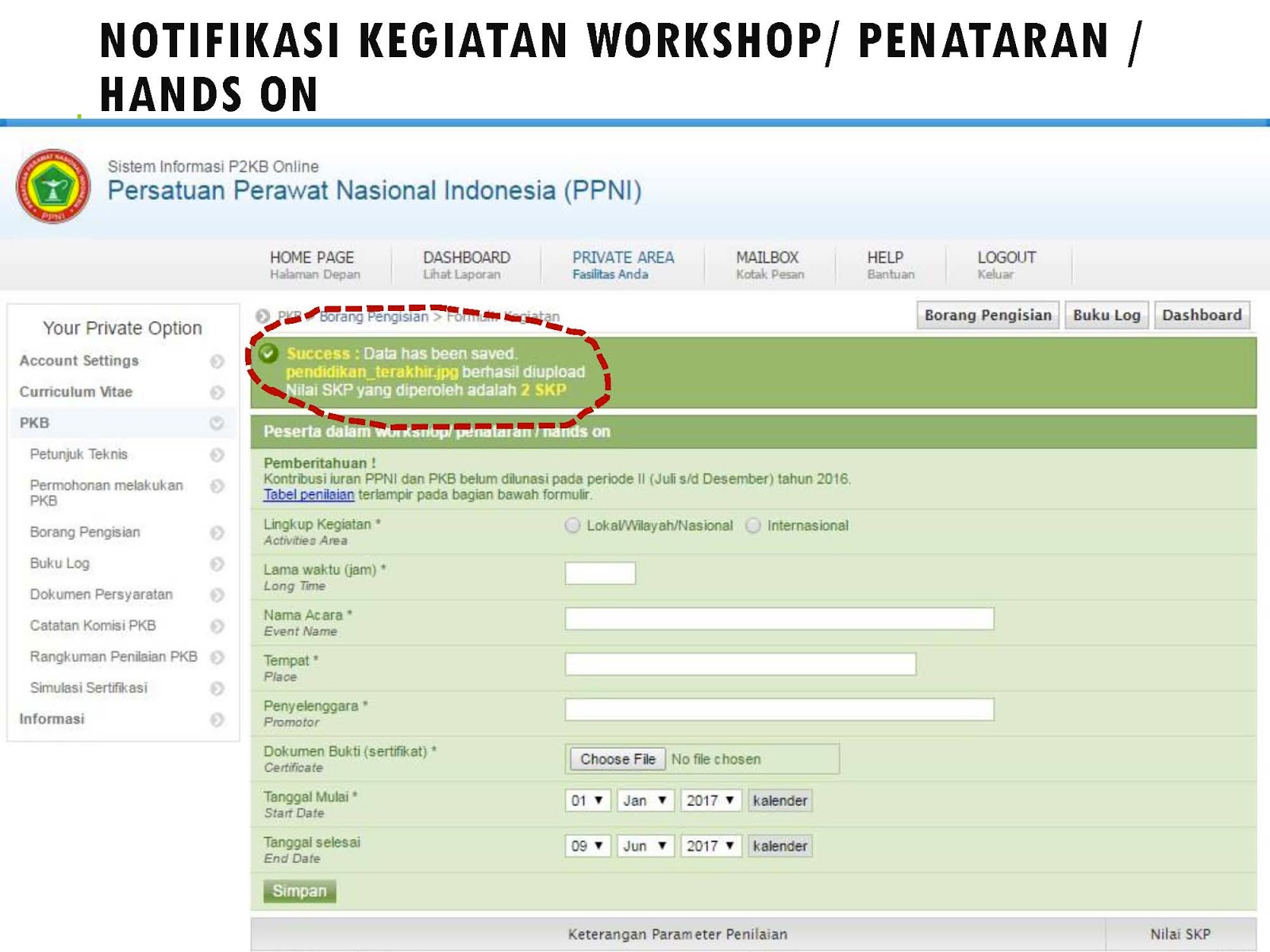 Tata Cara Pengajuan Pkb Online Website Dpd Ppni Sleman