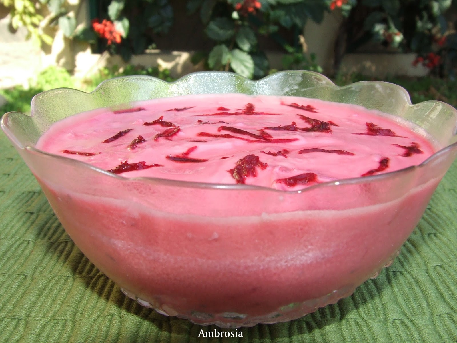 BEET YOGURT DIP Ambrosia