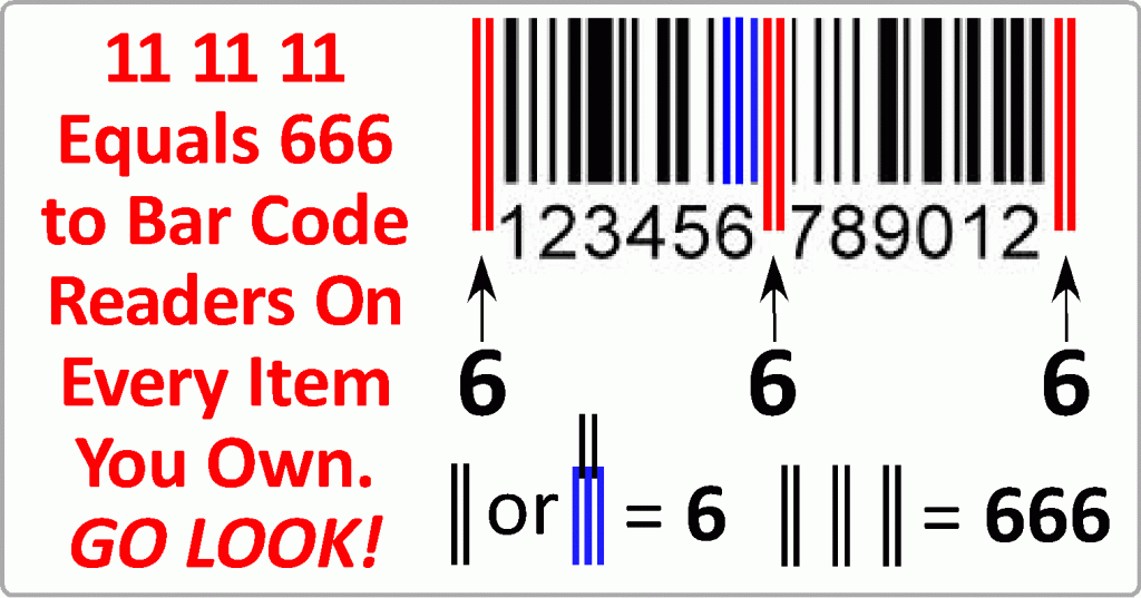 Q r расшифровка. Штрих коды 666. Штрих код число зверя. 666 Расшифровка. Число зверя в штрих коде.
