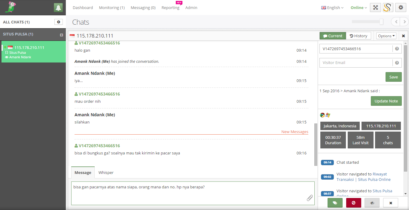 Cara Mudah Memasang Live Chat di Blog atau Website dengan Tawk.to Cara Mudah Memasang Live Chat di Blog atau Website dengan Tawk.to