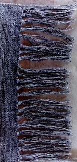 soie de bambou tissé à plat tapis avec de longues franges