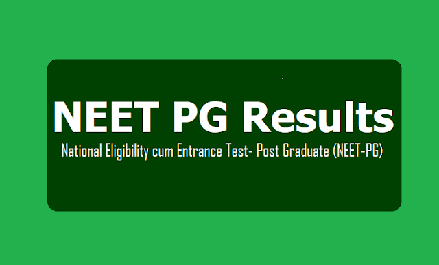 NEET PG Medical Entrance Test 2019 Results at nbe.edu.in NEET PG Results