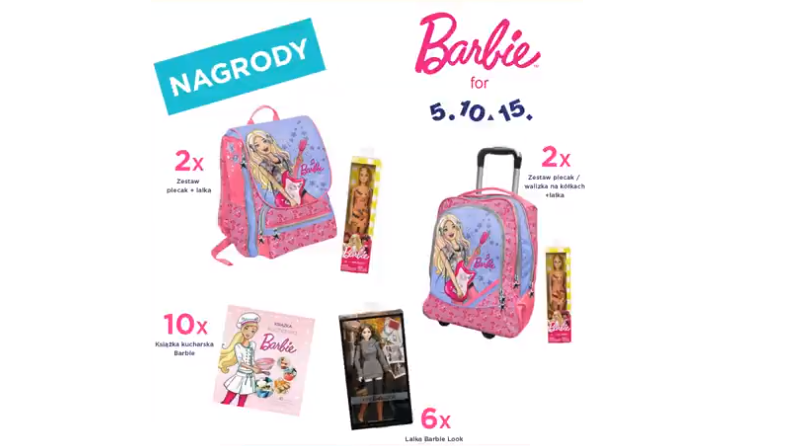Wygraj zestaw Barbie plecak + lalka Konkurs
