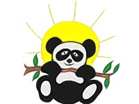 Panda Holds a branch in front of sunshine Free Embroidery Design http://www.embroiderydesignsfreedownload.com/2017/11/cute-panda-free-embroidery-design.html