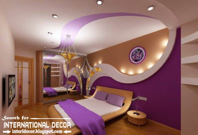 Bedroom ceiling mood lighting. contemporary apartment with led ... Fall ceiling designs for bedroom
