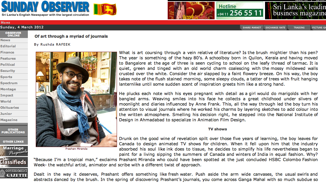 Prash Sunday Observer Prash Sunday Observer
