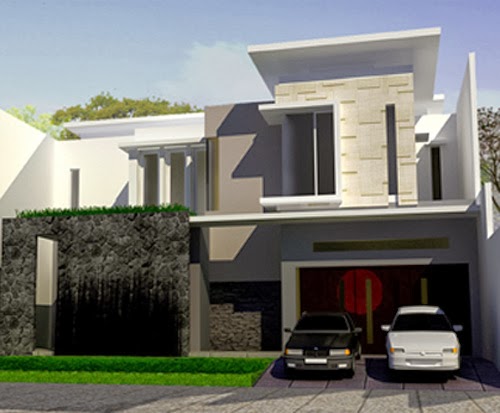 Contoh Model Rumah  2 Lantai  Terbaru  Desain rumah  Tipe 