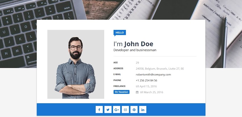 Sora CV Free Blogger Template