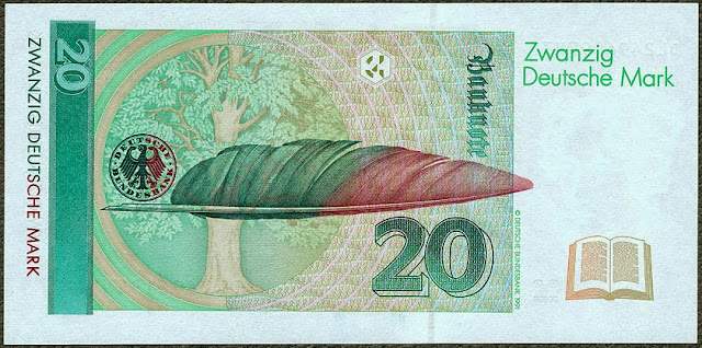 German currency 20 Deutsche Mark