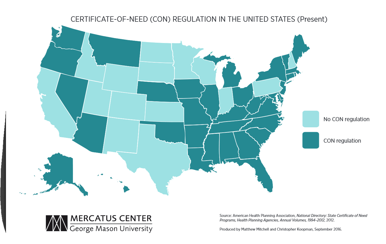 Newsalert 40 Years Of Certificate Of Need Laws Across America The Scam To Restrict The Supply Of Health Facilities