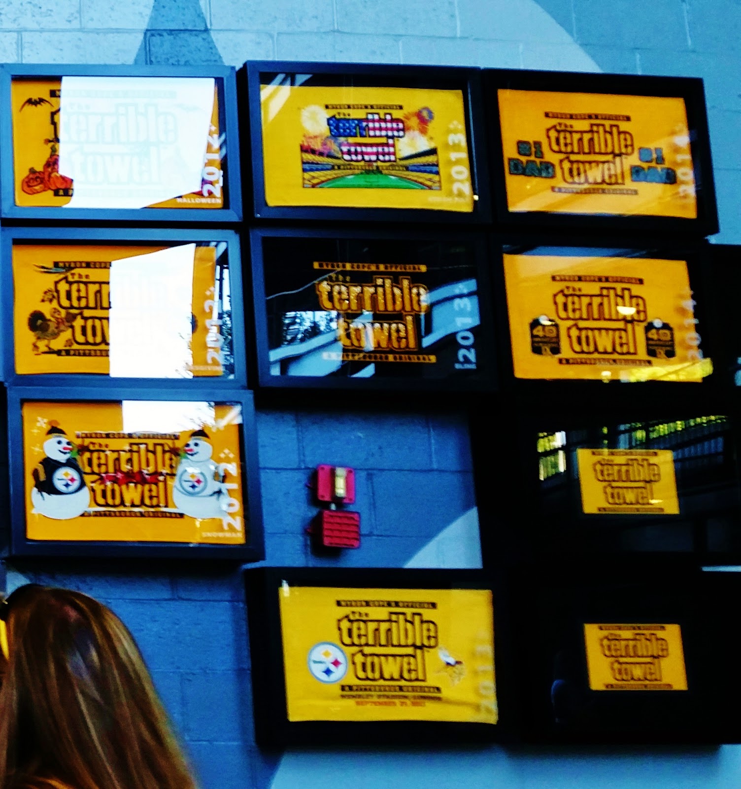 The wall of Terrible Towels Heinz Field