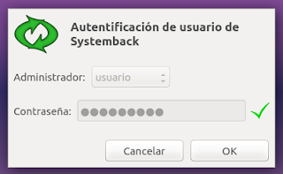 Systemback Autentificación