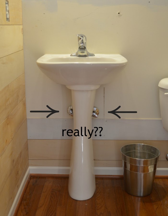 How to Hide a Pedestal Sink Everything Bathroom
