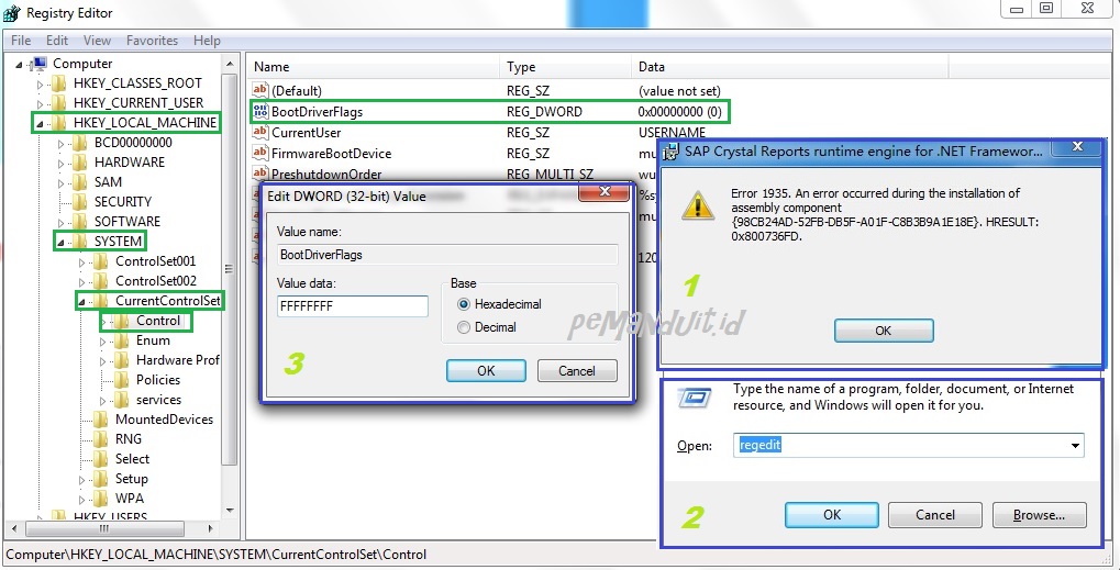 Instal SAP Crystal Report Muncul Error 1935 An error occurred during the installation of