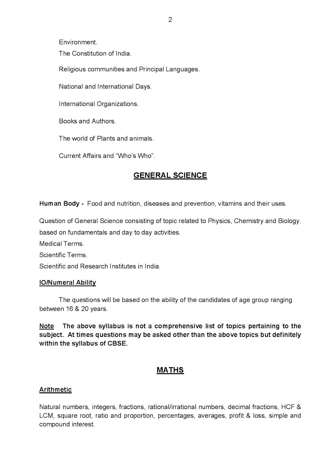 Indian Army Clerk Syllabus Indian Army Clerk Syllabus