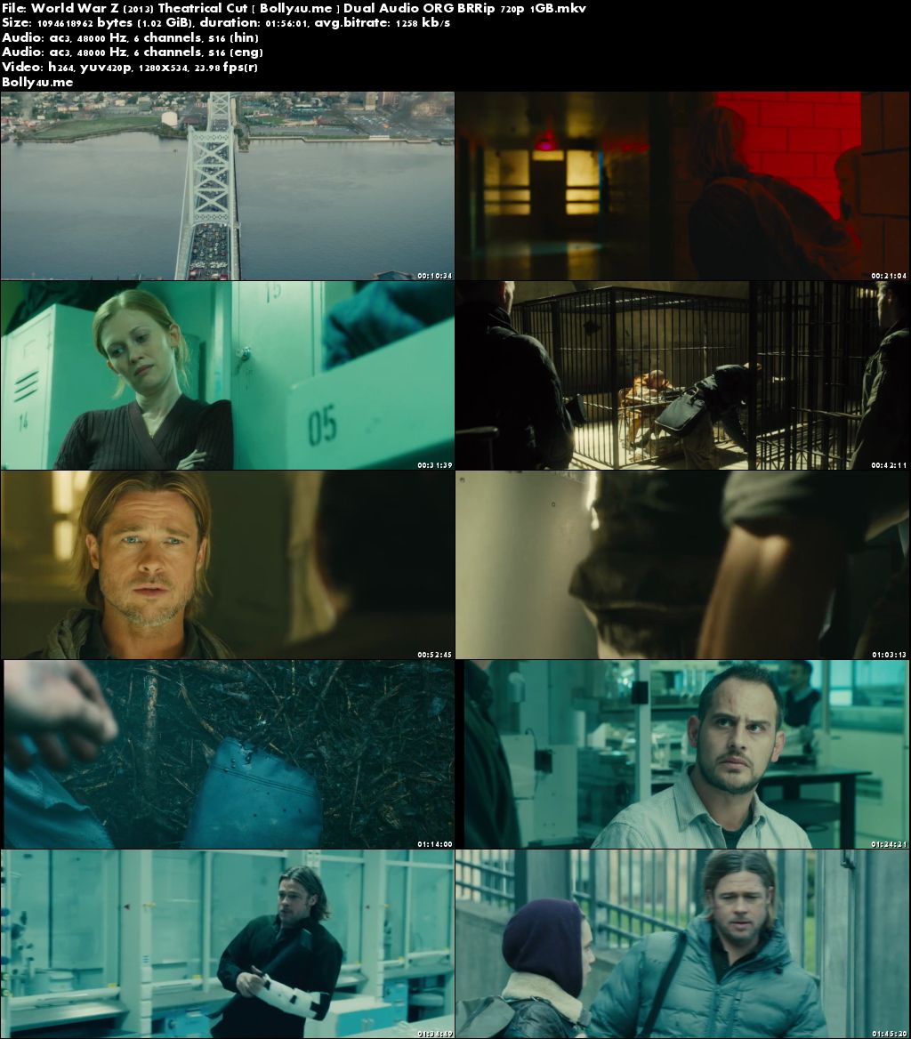 World War Z 2013 BRRip 400MB Hindi Dual Audio ORG 480p Download World War Z 2013 BRRip 400MB Hindi Dual Audio ORG 480p Download
