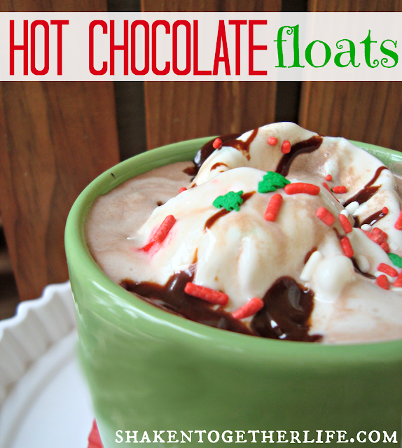 hot chocolate floats {taste this} at shaken together