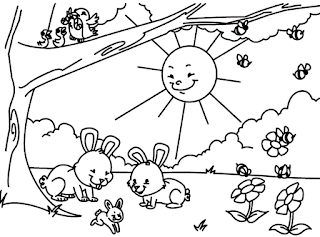 Spring Springtime coloring pages colouring coloring.filminspector.com