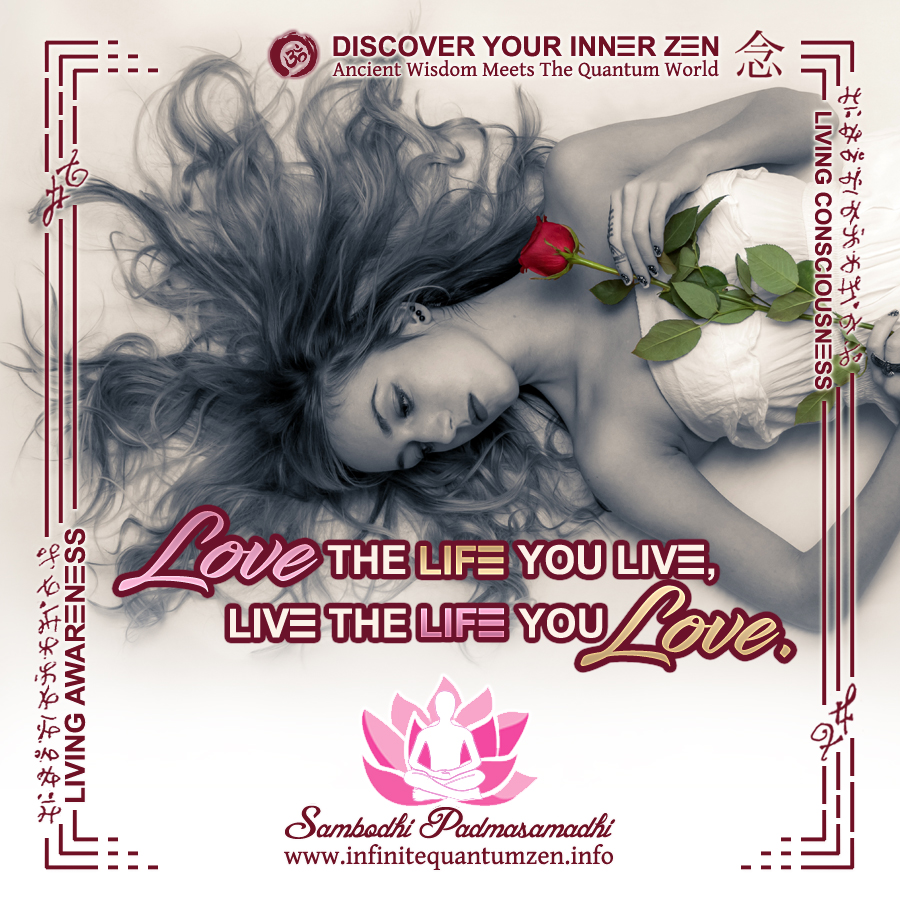 Love the Life you Live, Live the Life you Love - Infinite Quantum Zen, Success Life Quotes