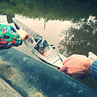 Paper boats on the canal