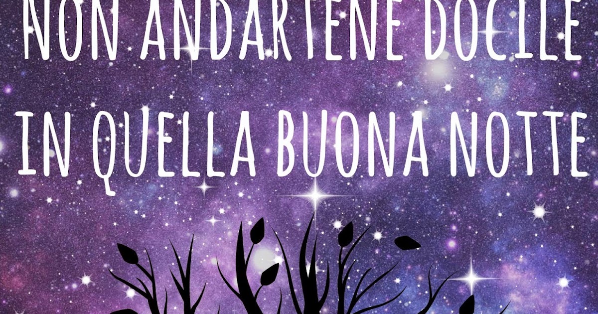 Non Andartene Docile In Quella Buona Notte Spiegazione