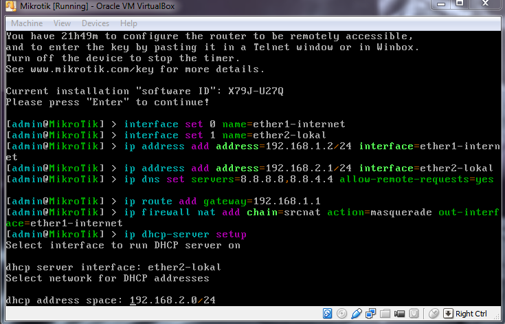 Run interface