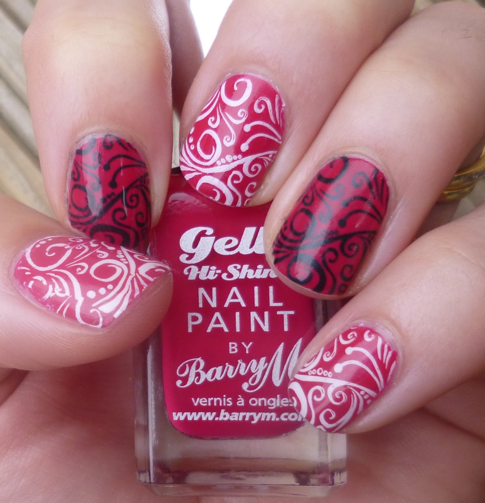 Lou is Perfectly Polished Pomegranate Filigree Nails