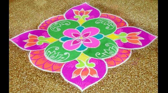 Easy Happy Diwali Rangoli Designs