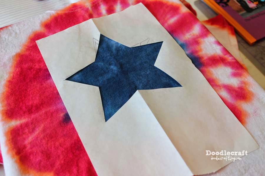 captain america tie dye shirt instructions