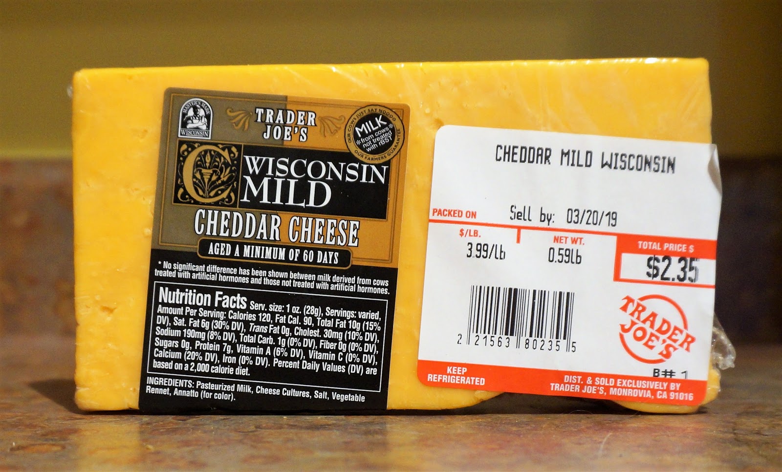 Exploring Trader Joe's Trader Joe's Wisconsin Mild Cheddar Cheese