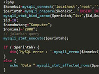 Menginput Data Dengan PHP MySQLi Prepared