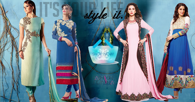 Online shopping latest Designer Salwar Suit, anarkali salwar suit For Diwali Festival