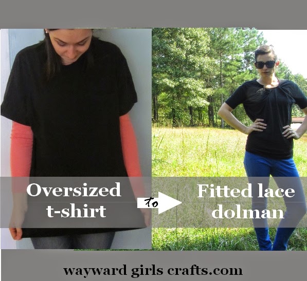 Wayward Girls' Crafts: Oversized T-Shirt Upcycling