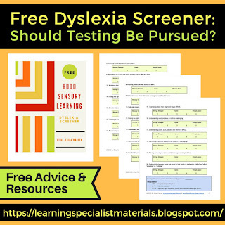  Free Dyslexia Screener