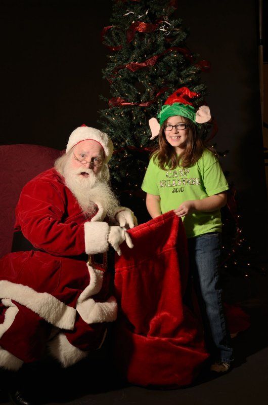 Santa in old-fashioned costume for Santa's Elves of Indy
