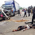 10 Dead, Scores Injured In A Ghastly Motor Accident Involving A Wazobia FM Hilux & A Bus - Graphic Photo