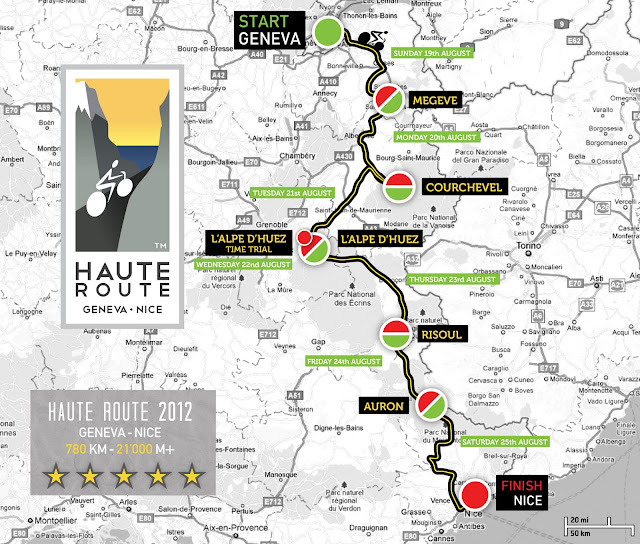 carte generale de la haute route 2012