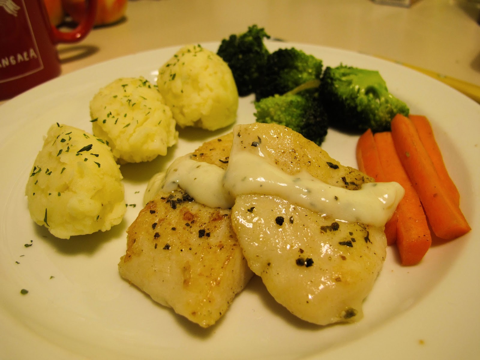marjoram kitchen Pangasius Steak with cream sauce and lemon sauce